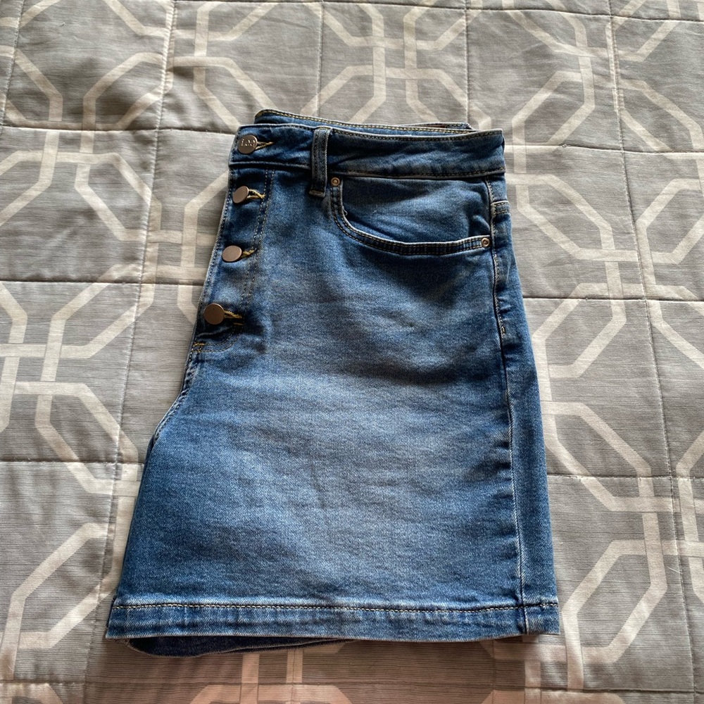 Dark Wash 5 button fly shorts